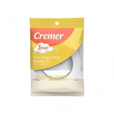 Fita para fraldas Cremer cor branca 20 metros 